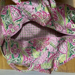 Large Vera Bradley pink duffle bag